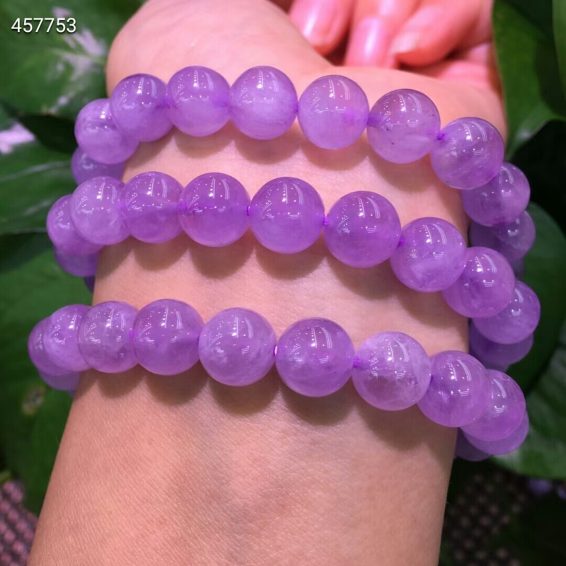 8mm Natural Lavender Amethyst Quartz Gemstone Crystal Round Beads Bracelet AAA