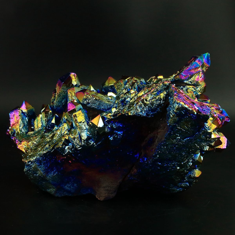 3294g Colourful Crystal Cluster Quartz Mineral Specimen Decoration Electroplate