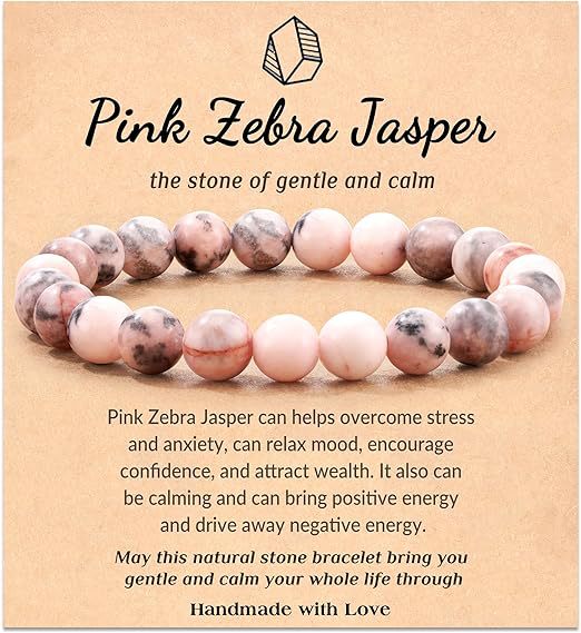 Natural Stone with Cardboard Beads Elastic String Bracelet Crystal Agate Tiger-Eye Bracelet Ornament