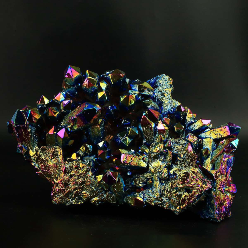 3294g Colourful Crystal Cluster Quartz Mineral Specimen Decoration Electroplate