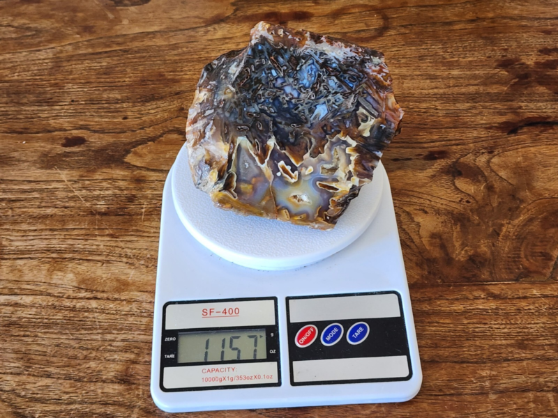 2.5 lbs (1.15 kg) Blue Agate Slab Quartzite, Raw Agate, Agate Rough Lapidary Materials