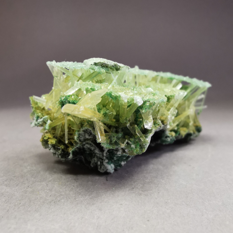 8.57 g RARE Gypsum var. Selenite w. Atacamite / Poland / Rough Crystal Specimen