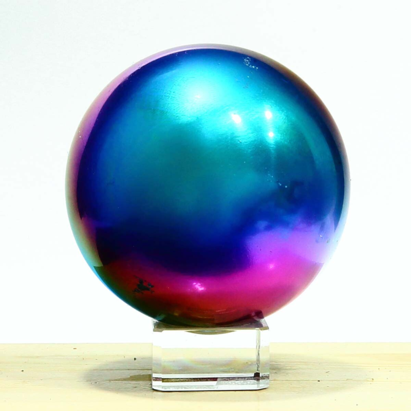 850g Natural Crystal Electroplated Rainbow Crystal Ball Quartz Sphere Healing