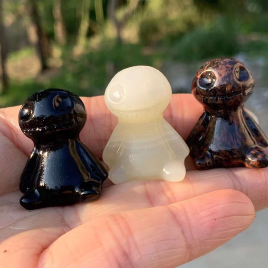 3pc Natural Mix Quartz Carved Skull Crystal Reiki Healing Gem Halloween Gift