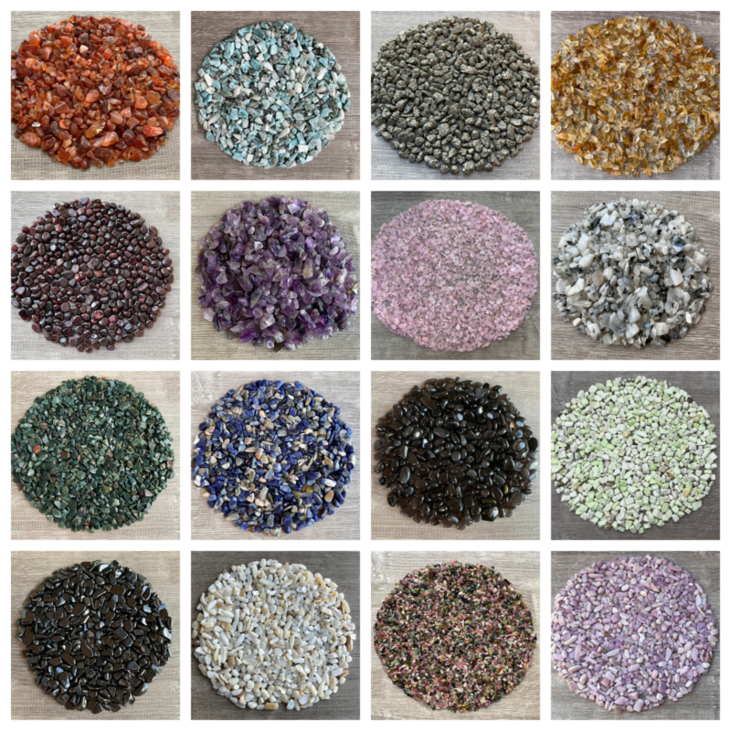 Grade A++ Semi Tumbled Gemstone Mini Chips 3 - 18 mm, Wholesale Bulk Lot