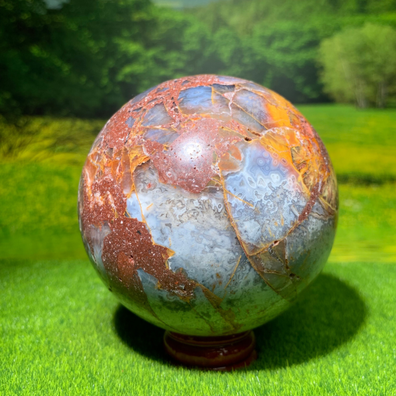 646G Natural mexican stone Quartz Ball Crystal Sphere Mineral Specimen Healing