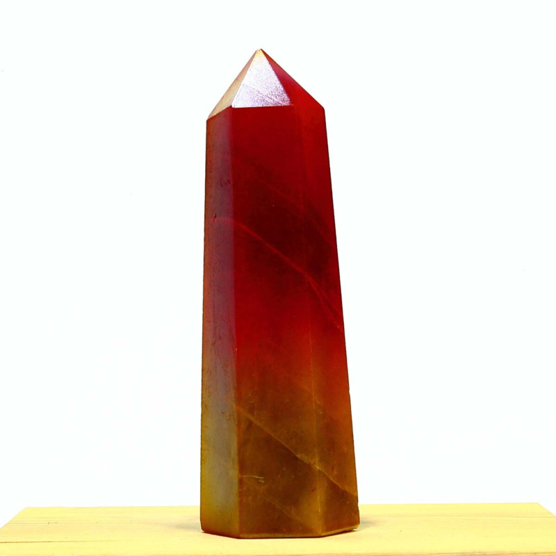 263g Electroplated Natural Crystal Quartz Tower Crystal Point rainbow Healing