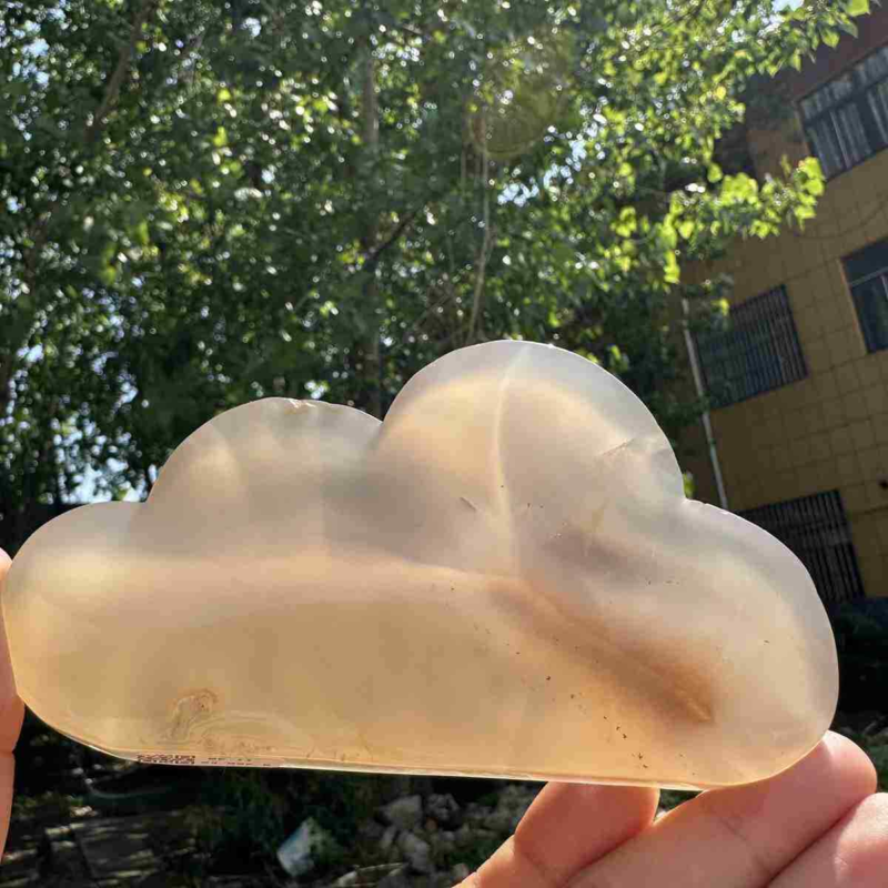 200g natural agate hand carved cloud skull quartz crystal cluster reiki