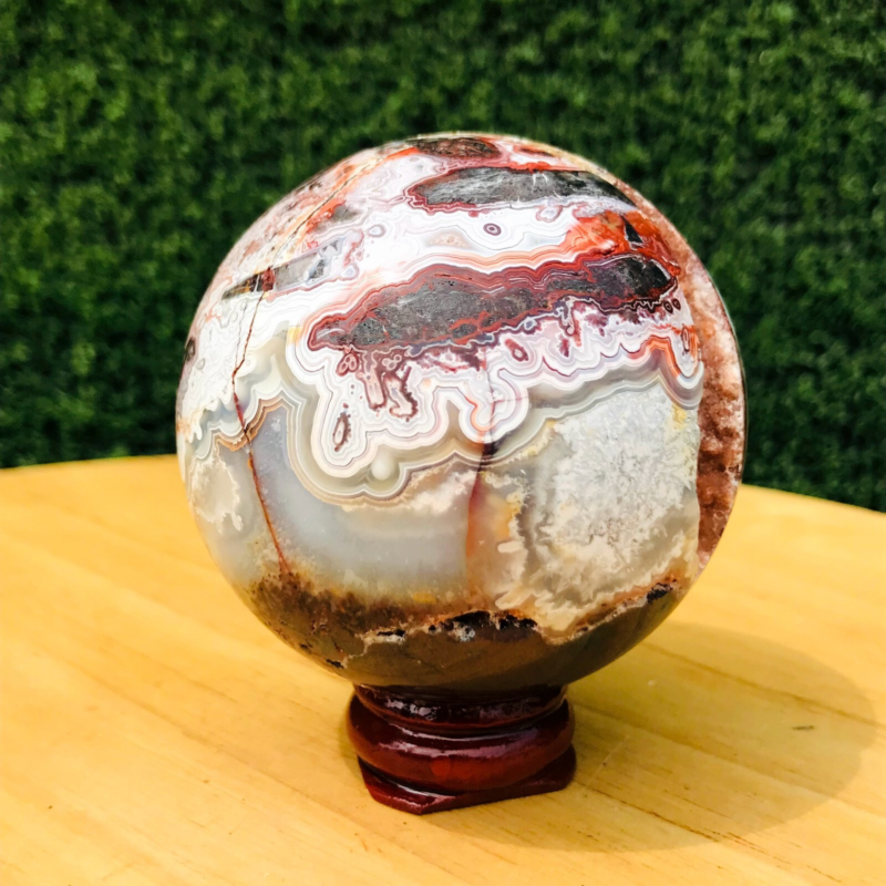 249GNatural Mexican Quartz Ball Crystal Ball Mineral Specimen Repair