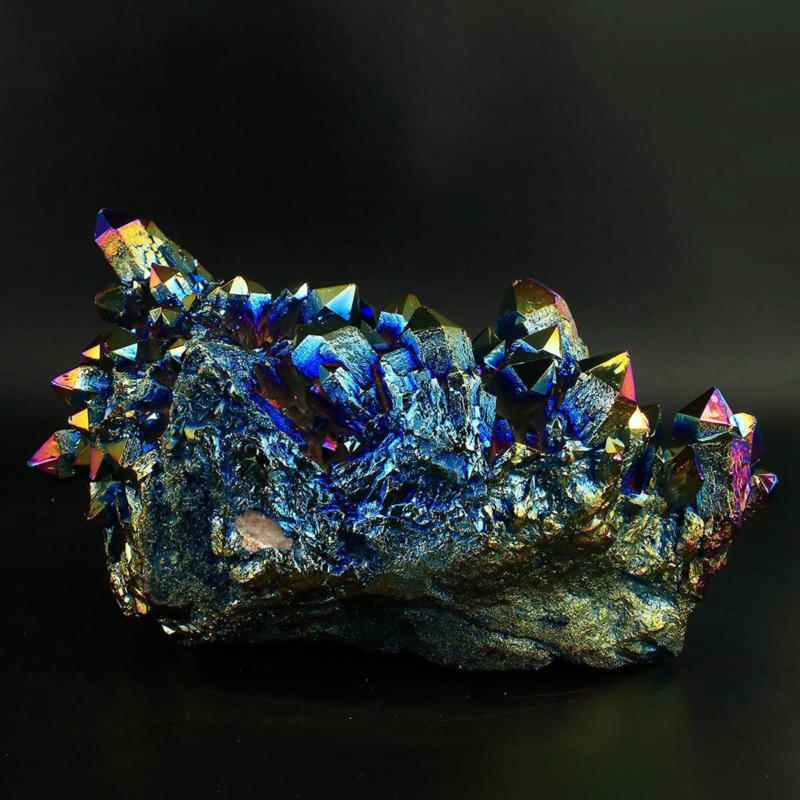 3294g Colourful Crystal Cluster Quartz Mineral Specimen Decoration Electroplate