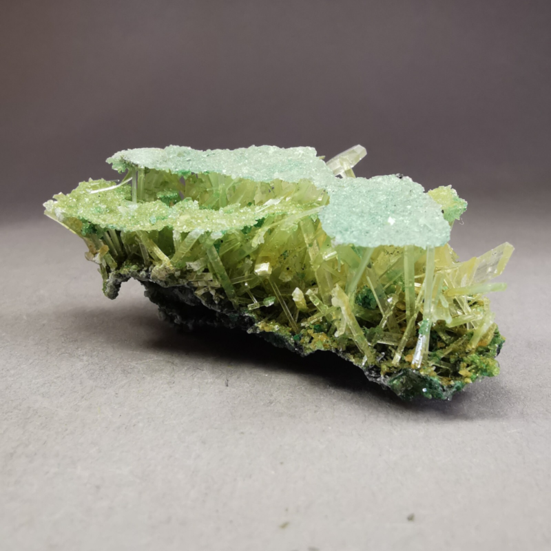 8.57 g RARE Gypsum var. Selenite w. Atacamite / Poland / Rough Crystal Specimen