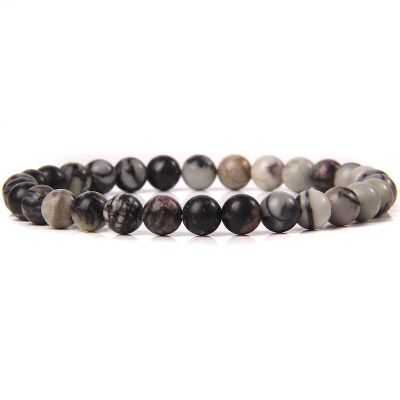 Handmade Natural 6mm Crystal Agates Stretch Bracelet for Women Men Jewelry Gifts