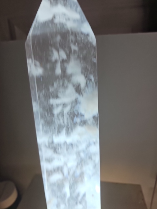 8.2LB 16.2" Huge Clear Smelt Melting Quartz Crystal Point Tower Polished Healing