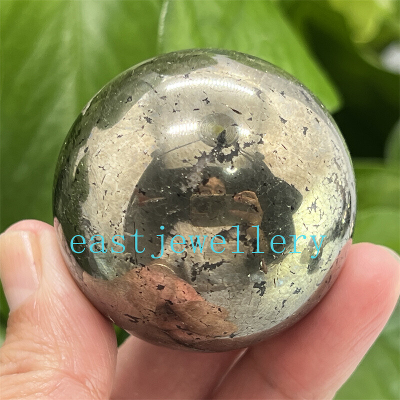 40mm+ Natural Chalcopyrite Carved sphere quartz crystal Ball Reiki Healing 1pc
