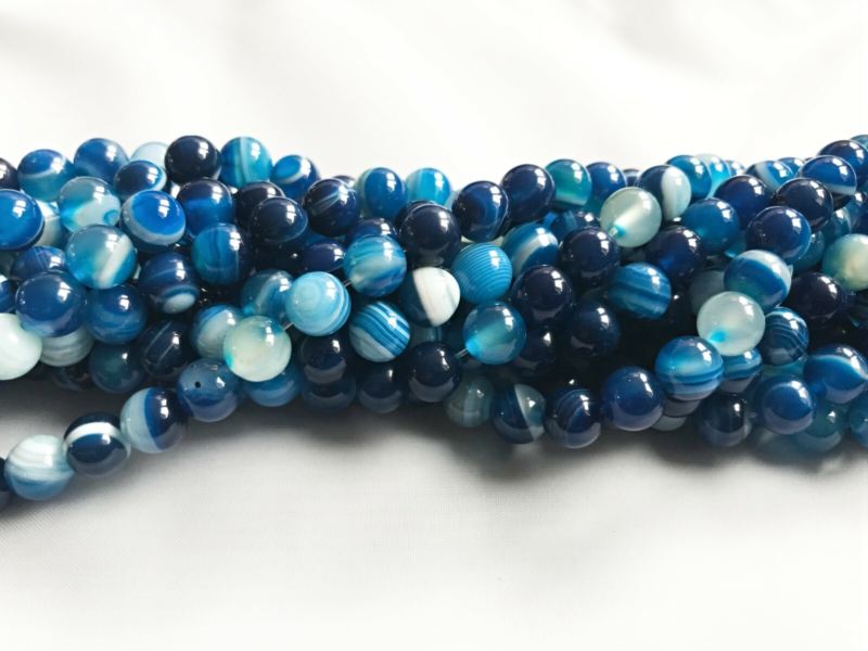 8mm Semi Precious Gemstone Rounds Beads for Jewellery Making (app. 46-50 beads)