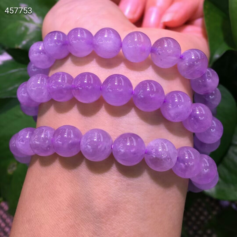 8mm Natural Lavender Amethyst Quartz Gemstone Crystal Round Beads Bracelet AAA