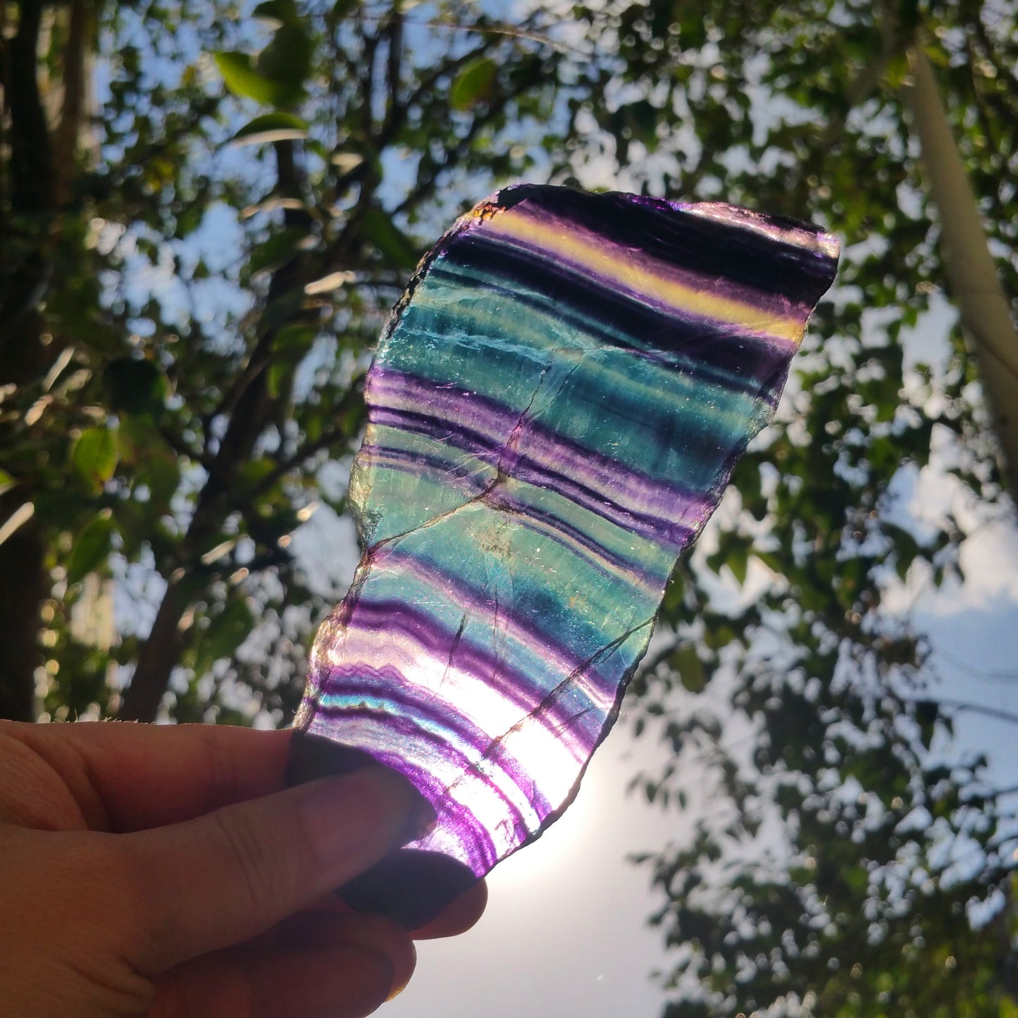 216G Natural multicolor fluorite crystal original stone specimens