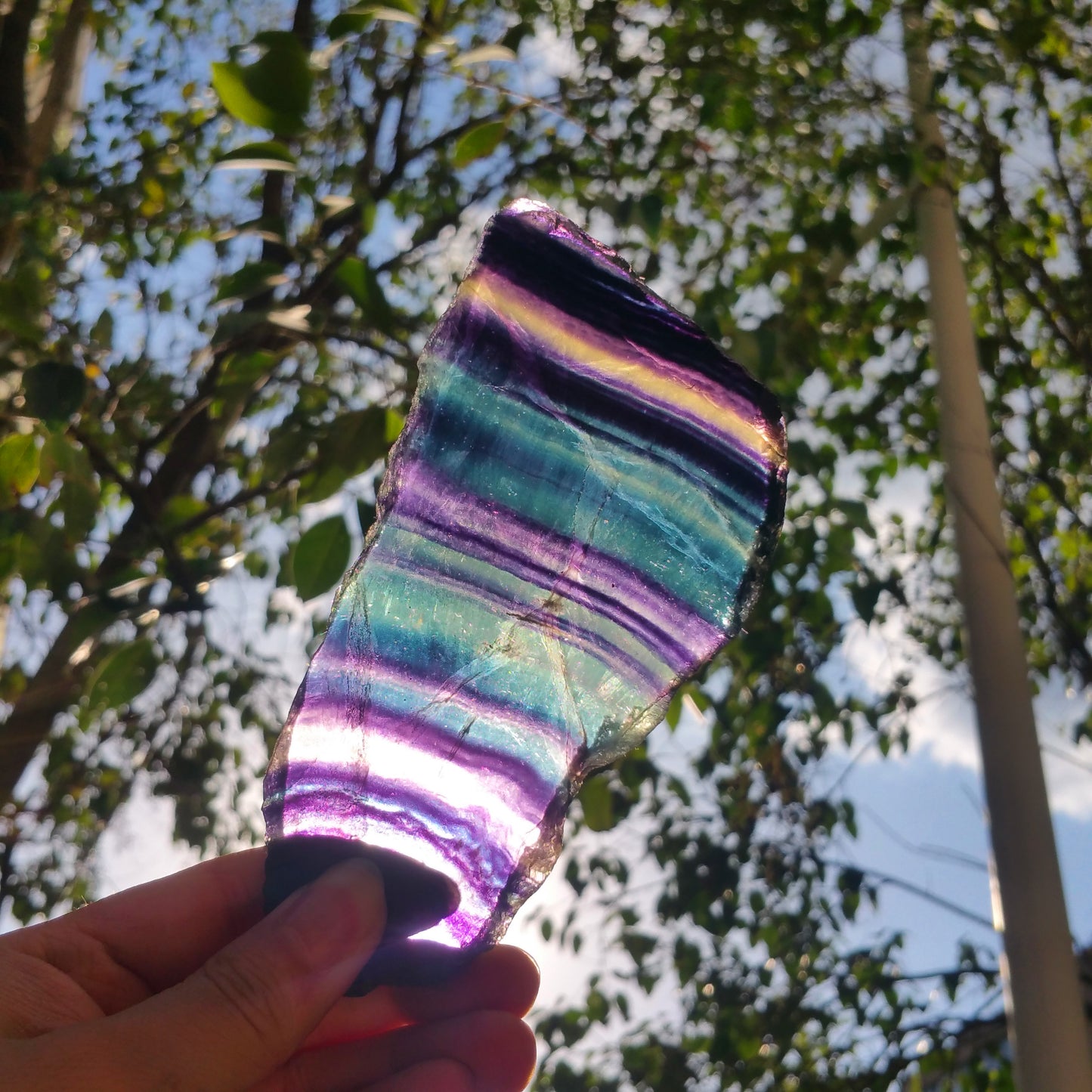 216G Natural multicolor fluorite crystal original stone specimens