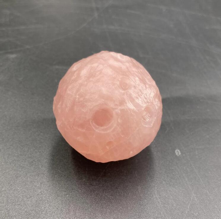 1pc Luna de cuarzo rosa natural, Luna de cristal, Muestras minerales, Tallado de cristal, Colección de cristales, Curación Reiki, decoración del hogar, Regalo de cristal 80g