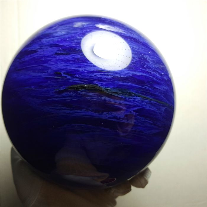 Esfera de cuarzo de alta calidad azul cielo Esfera de cuarzo de cristal de piedra de fundición azul 