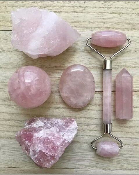 Paquete de cuarzo rosa