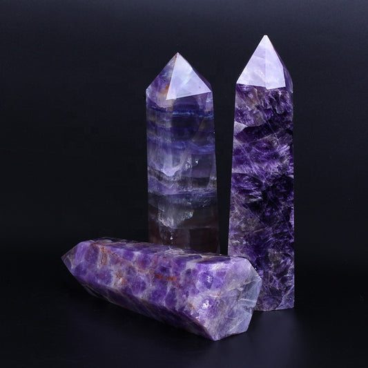 Purple Water Crystal Point Quartz Crystal Tower