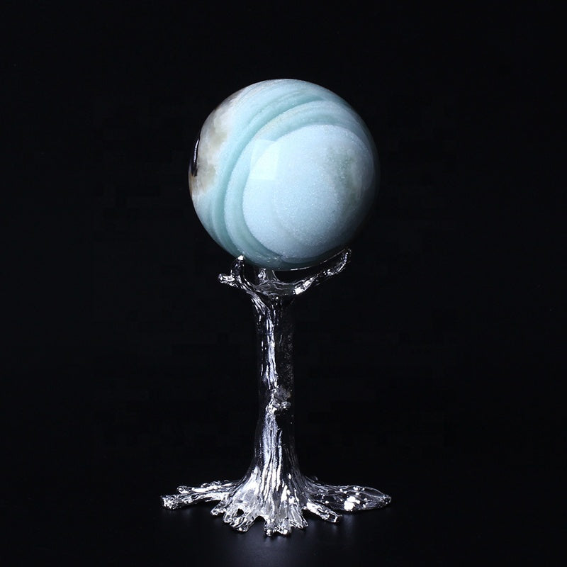 Natural Healing Blue Caribbean Calcite Crystal Ball Crystal Sphere For Decoration