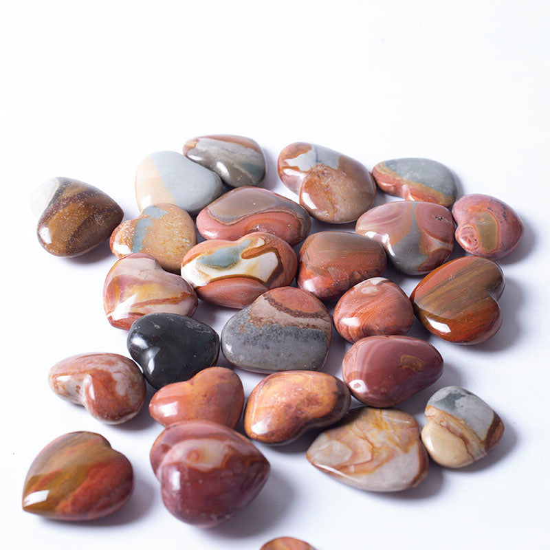 Color ocean jasperstone quartz crystal agate heart