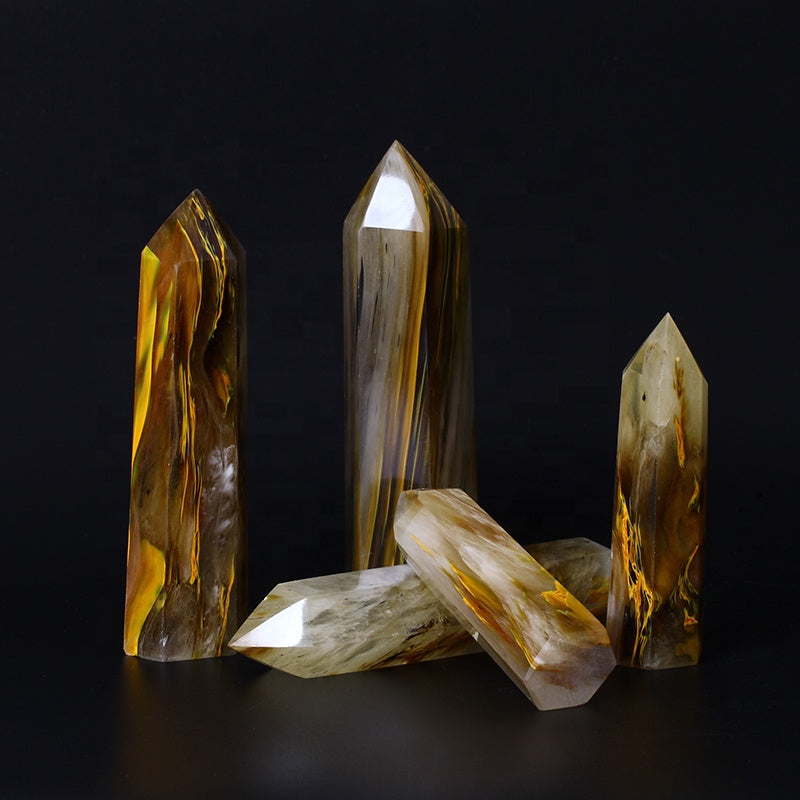 Torre de cristal de piedra de piedra de fundición amarilla 