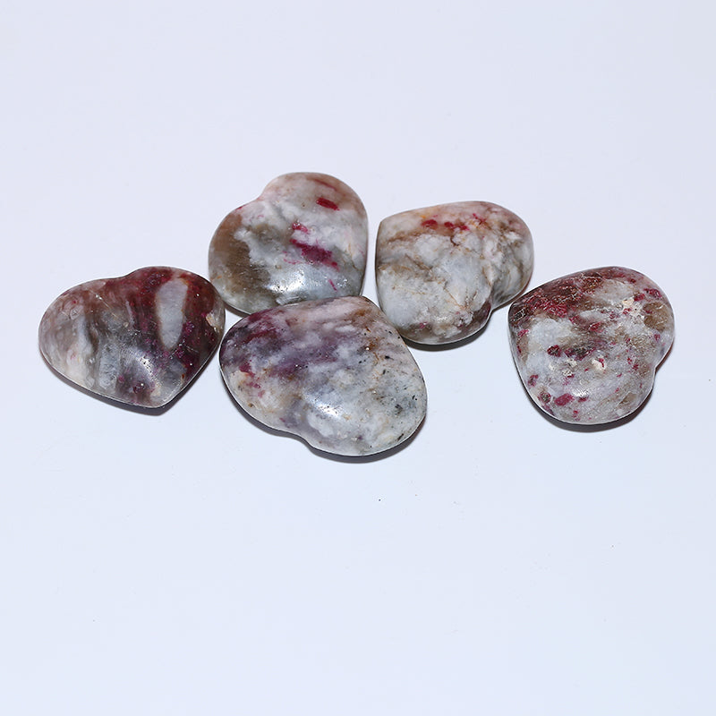 Plum blossoming rock crystal heart shape