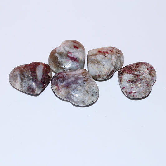 Plum blossoming rock crystal heart shape