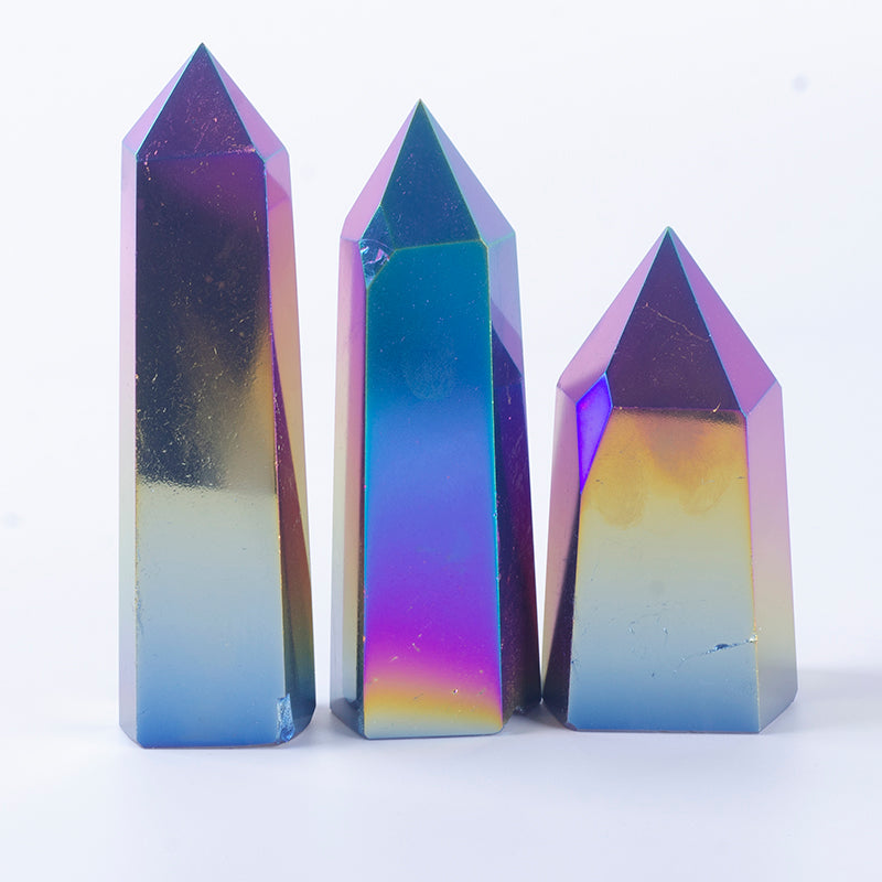 Natural crystal wand plating color paint crystal obelisk