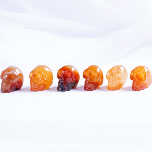 Natural crystal mini agate skull crystal hand carved skull