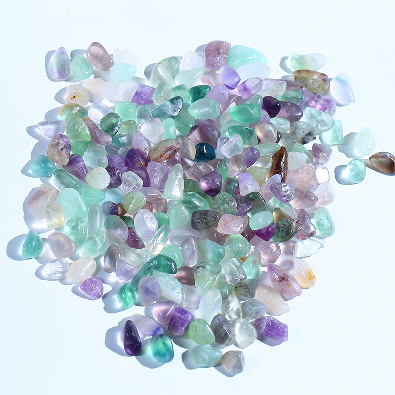 Colorful fluorite crystal gravel granules