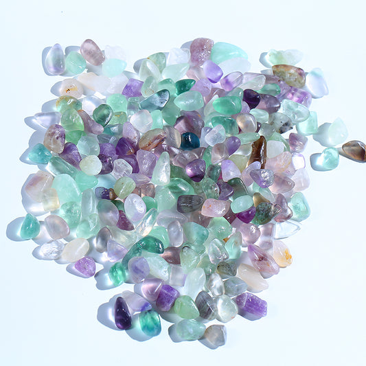 Colorful fluorite crystal gravel granules
