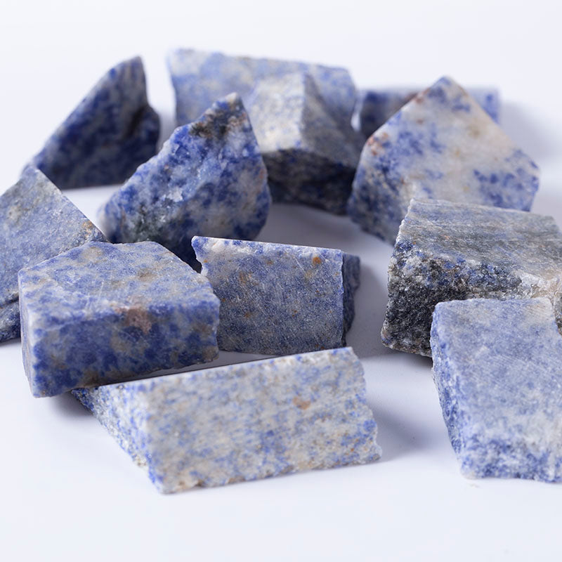 Punto azul áspero, punto azul rodante, grava de cristal en bruto 