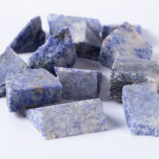 Punto azul áspero, punto azul rodante, grava de cristal en bruto 