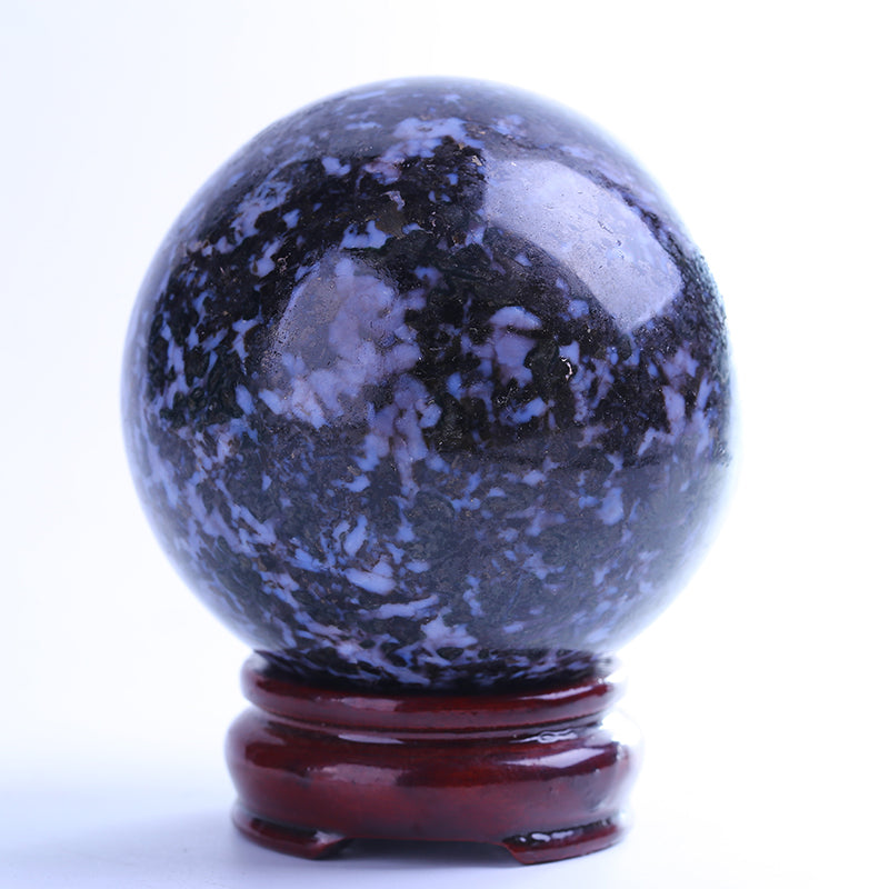 Crystal ball indigo gabbro sphere decoration  1kg