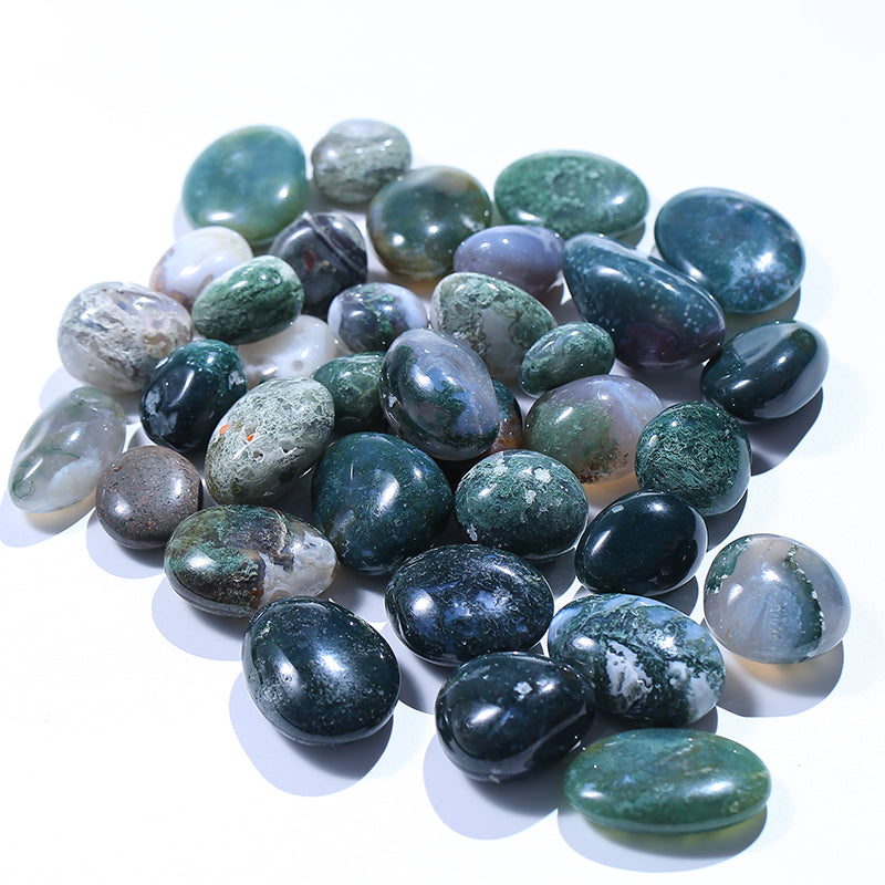 Green grass agate quartz crystal gravel 1kg