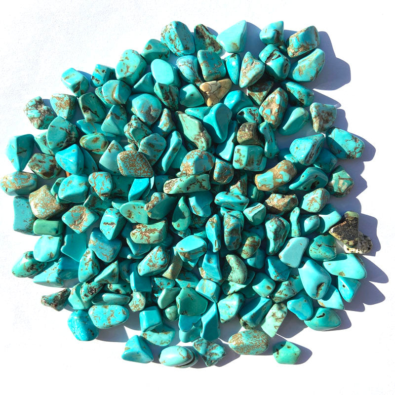 Blue turquoise gemstone gravel stone decoration