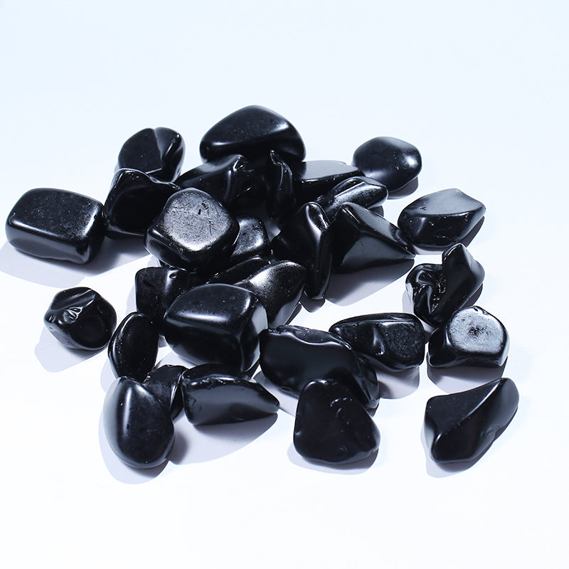 Black obsidian crystal gravel decoration 1kg
