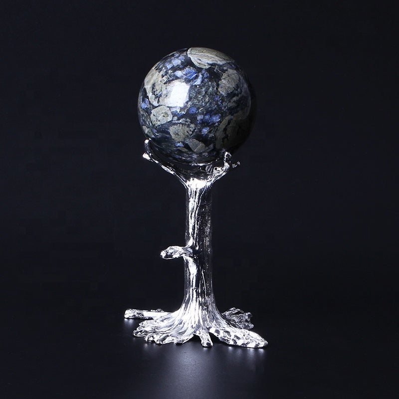 Natural Healing Crystal Blue Spots Que Sera Stone Ball Llanite Sphere For Decoration
