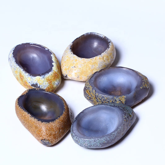 New Product Naturally High Quality Hand Carved Polished agate bowl crystal ashtray for gifts