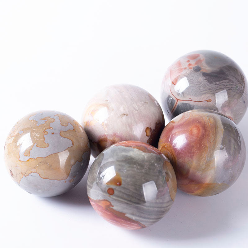 Bola de cristal de agua clara del océano multicolor natural 
