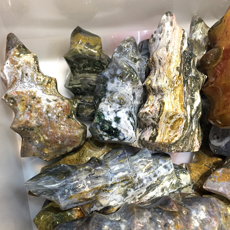 Natural Polished Ocean Jade Stone Spheres Balls healing quartz crystal ball for fengshui decoration