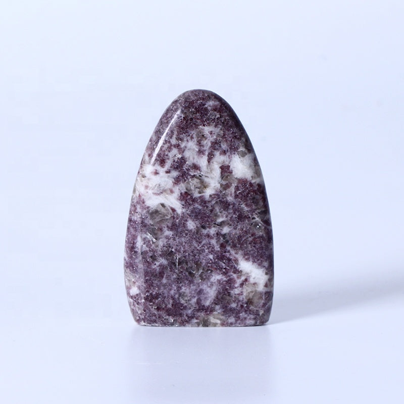 Natural High Quality Rock Stone Lepidolite Standing Stones Crystal Crafts For Home Decoration