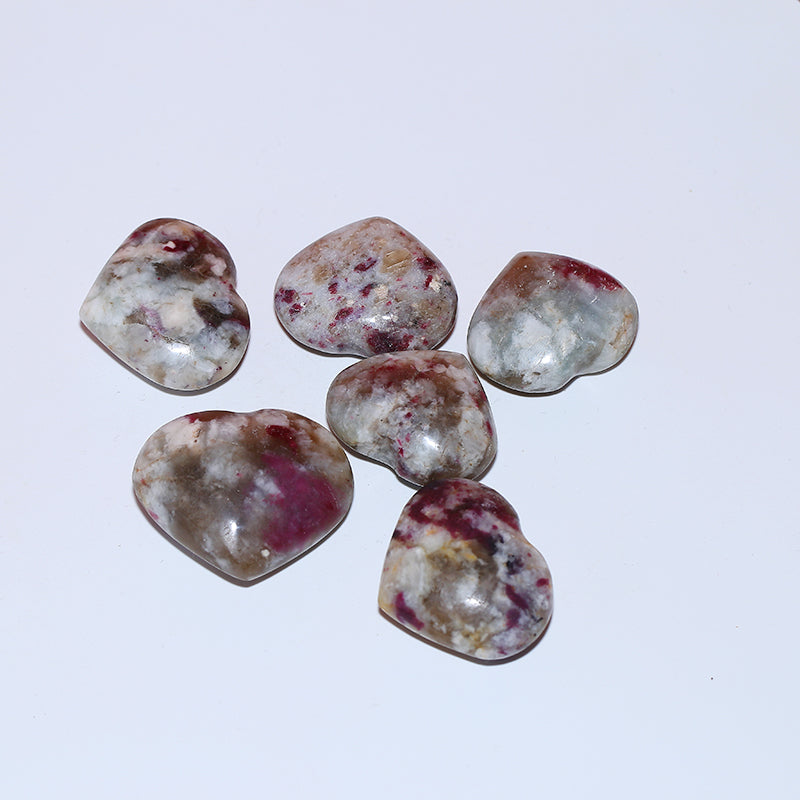 Plum blossoming rock crystal heart shape