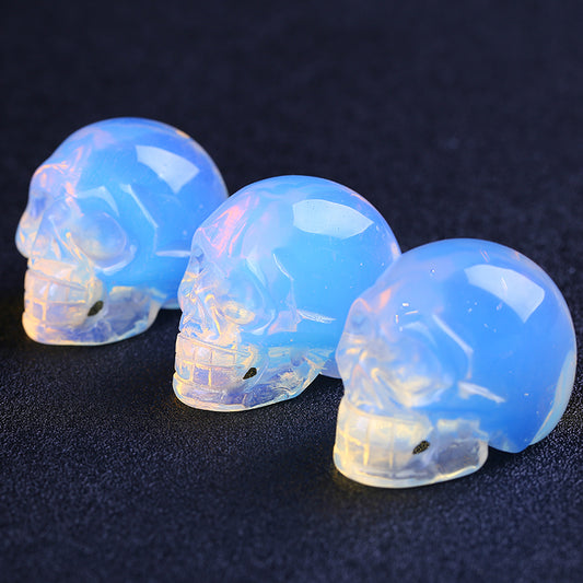 Calavera de cristal de ópalo de 2 pulgadas 