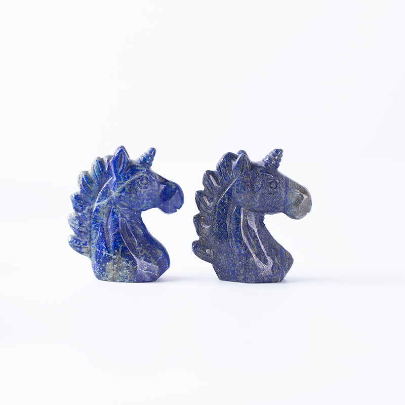 Natural Crystal Engraving Unicorn Quartz Lapis Lazuli Stone Unicorn