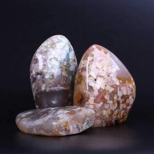 Gran oferta, curación Natural, chakras y Reiki, piedras preciosas crudas, ágata Sakura, piedra en bruto para Decoración 